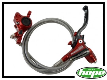 HR-Bremse Hope Tech 3 Trial PM Stahlflex - rot
