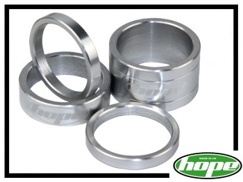 Vorbau-Spacerset Hope Aluminium silber