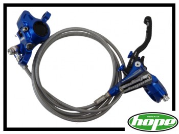HR-Bremse Hope Tech 3 Trial PM Stahlflex - blau