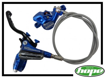 VR-Bremse Hope Tech 3 Trial PM Stahlflex - blau