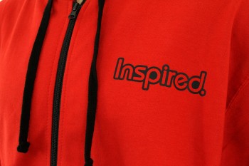 Inspired Hoody Zip Sweatshirt - rot
