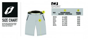 Short Jitsie C3 Domino Kids - schwarz - Kids XS