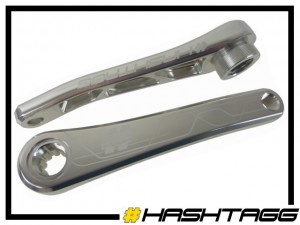 Kurbelpaar Hashtagg ISIS 160mm - silber