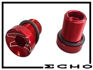 Kurbelschrauben Echo Aluminium M15 rot