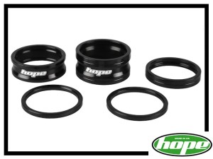 Vorbau-Spacerset Hope Aluminium CNC schwarz