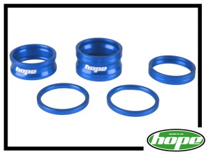 Vorbau-Spacerset Hope Aluminium CNC blau