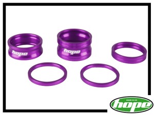 Vorbau-Spacerset Hope Aluminium CNC purple
