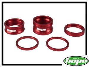 Vorbau-Spacerset Hope Aluminium CNC rot