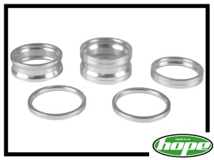 Vorbau-Spacerset Hope Aluminium CNC silber