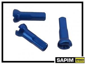 Speichennippel Sapim Polyax Aluminium blau
