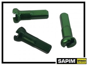 Speichennippel Sapim Polyax Aluminium grün