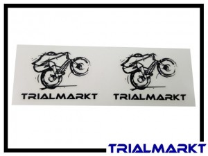 Rahmenaufkleber Trialmarkt Logo - groß weiß