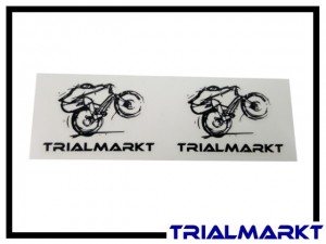 Rahmenaufkleber Trialmarkt Logo - klein weiß