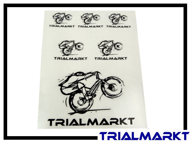 Aufklebersatz Trialmarkt Logo - Set weiß