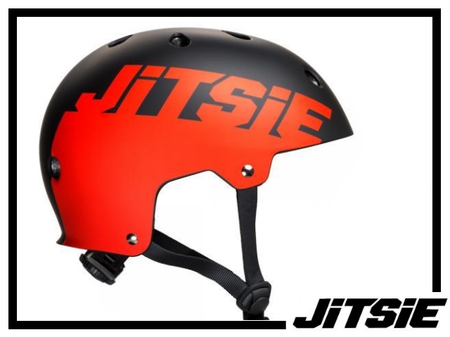 Helm Jitsie Solid - schwarz/rot M
