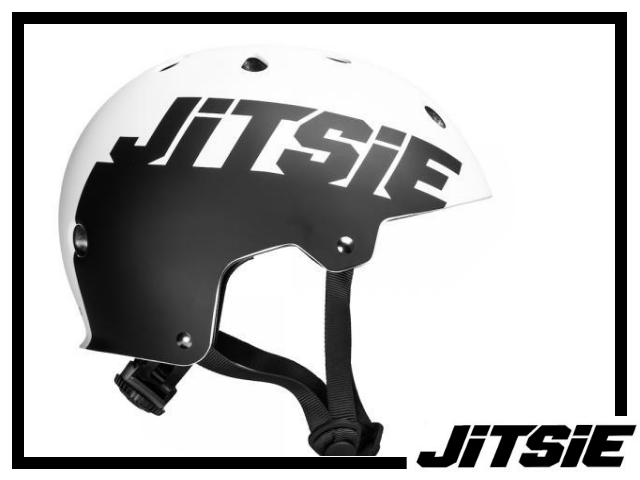 Helm Jitsie Solid - weiß/schwarz M