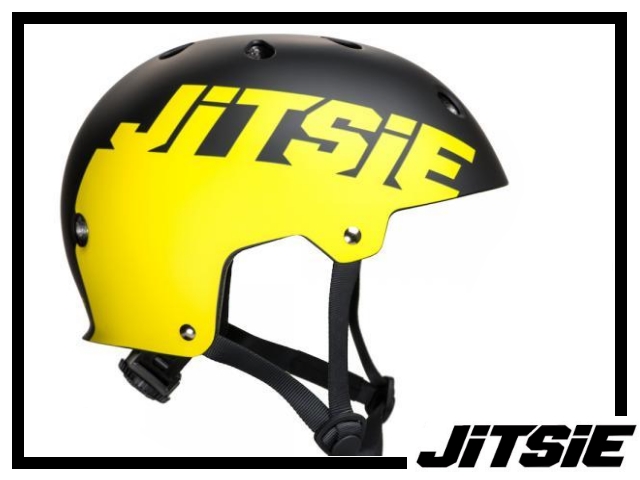 Helm Jitsie Solid - schwarz/gelb M